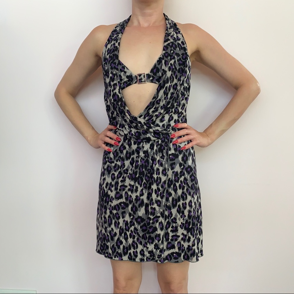 Karen Millen Sexy Leopard Print Beach Dress, 4